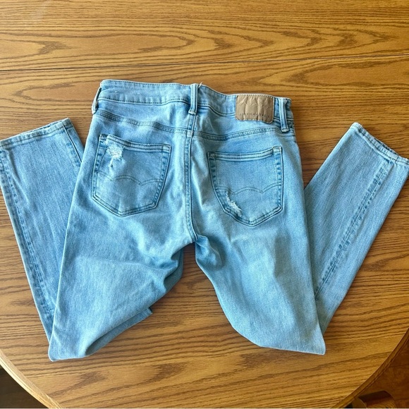 Men's American Eagle Skinny Light Blue Distressed Jeans NextAirflex size 29x30 - Picture 5 of 6